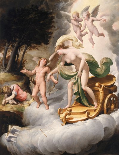 Venus Led by Cupid to Dead Adonis by Jacopo Ianguidi Bertoia